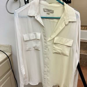 LOFT long sleeve button up blouse